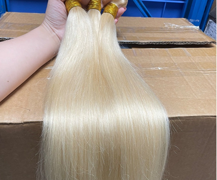 Blonde Straight Hair Bundles #613  - 100% Human Hair