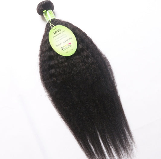 Brazilian Hair Bundles in Kinky Yaki Straight