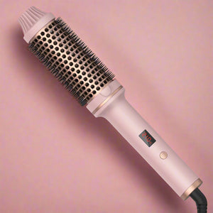 GlowWave Pro: 2-in-1 Ionic Hair Curler and Straightener Brush