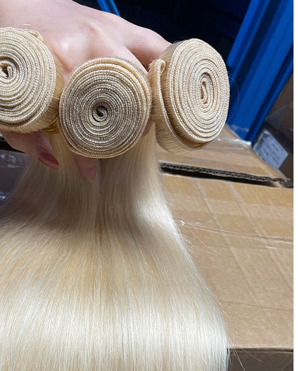 Blonde Straight Hair Bundles #613  - 100% Human Hair