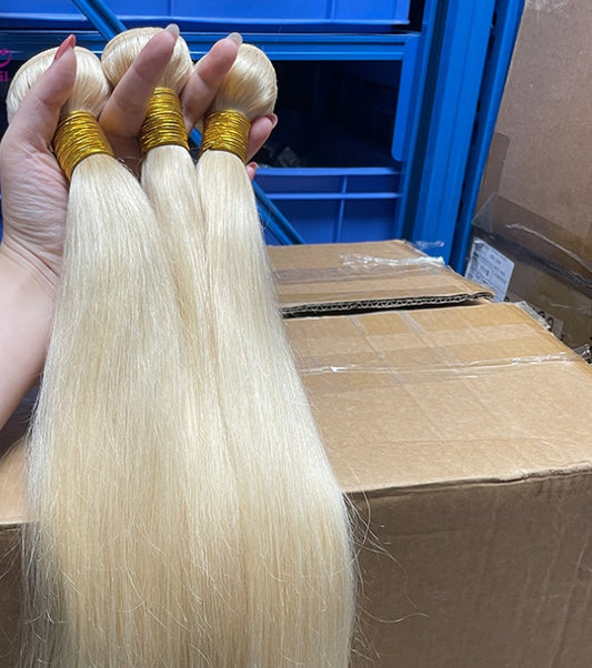 Blonde Straight Hair Bundles #613  - 100% Human Hair